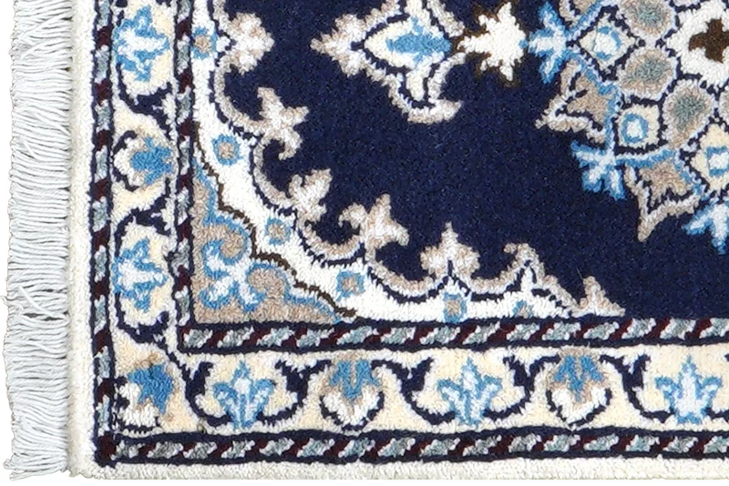 Nain 12La · Handgeknüpft – Blau, 60x39 cm