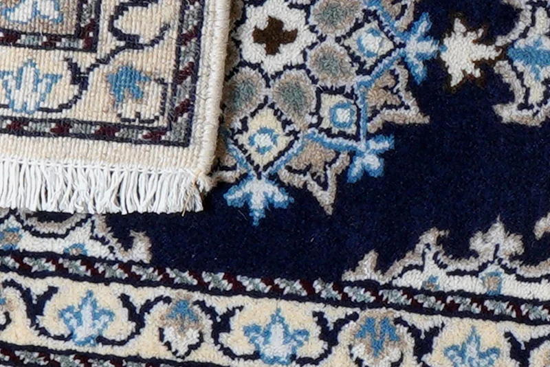 Nain 12La · Handgeknüpft – Blau, 60x39 cm