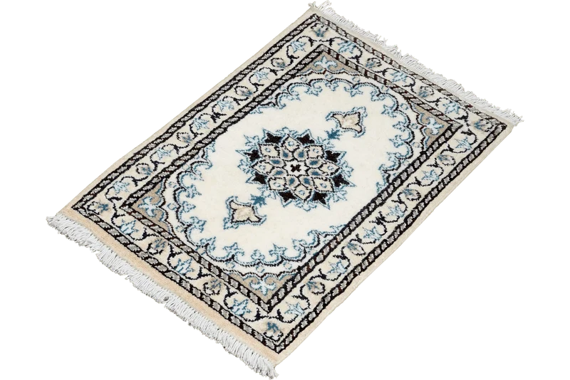 Nain 12La · Handgeknüpft – Beige, 64x39 cm