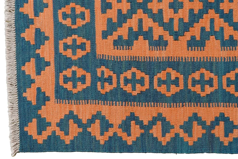 Kelim Gashgai · Handgewebt – Orange, 148x100 cm
