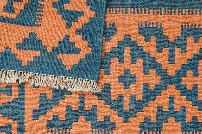 Kelim Gashgai · Handgewebt – Orange, 148x100 cm