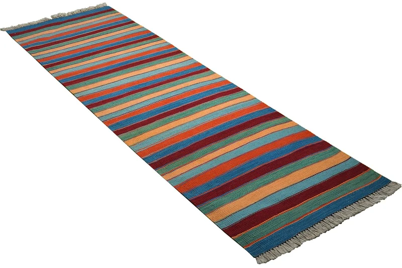 Kelim Gashgai · Handgewebt – Bunt, 194x62 cm