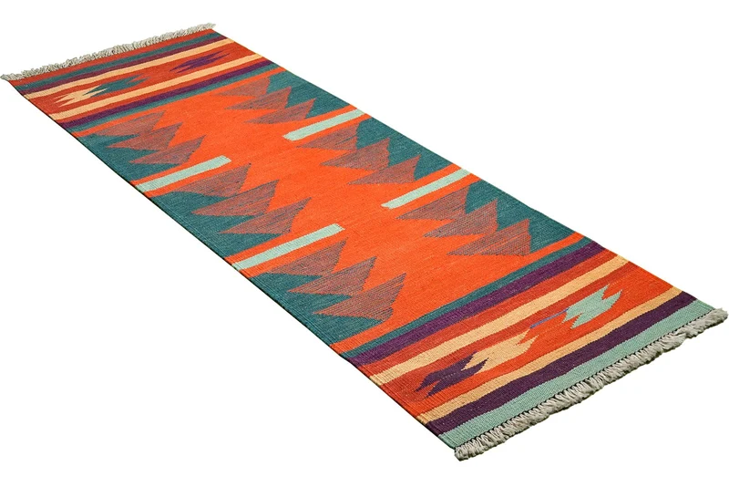 Kelim Gashgai · Handgewebt – Bunt, 191x67 cm
