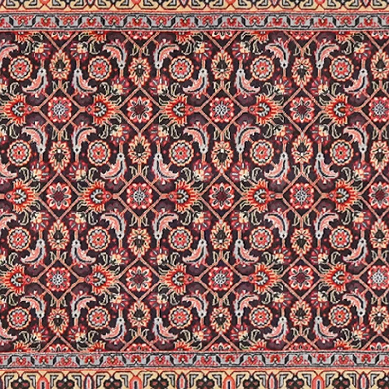 Tabriz 50 Raj · Handgeknüpft – Schwarz, 289x71 cm