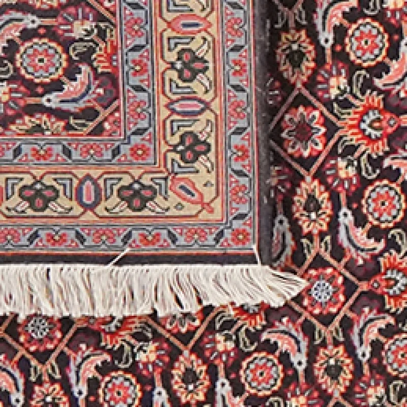 Tabriz 50 Raj · Handgeknüpft – Schwarz, 289x71 cm
