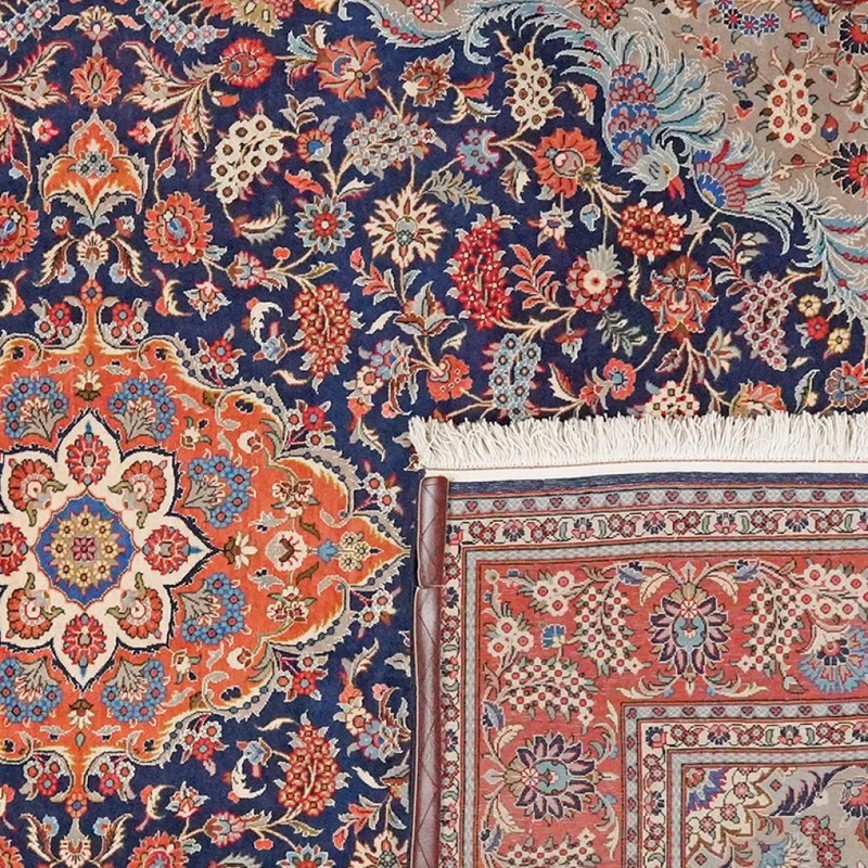 Kashan · Handgeknüpft – Blau, 293x202 cm