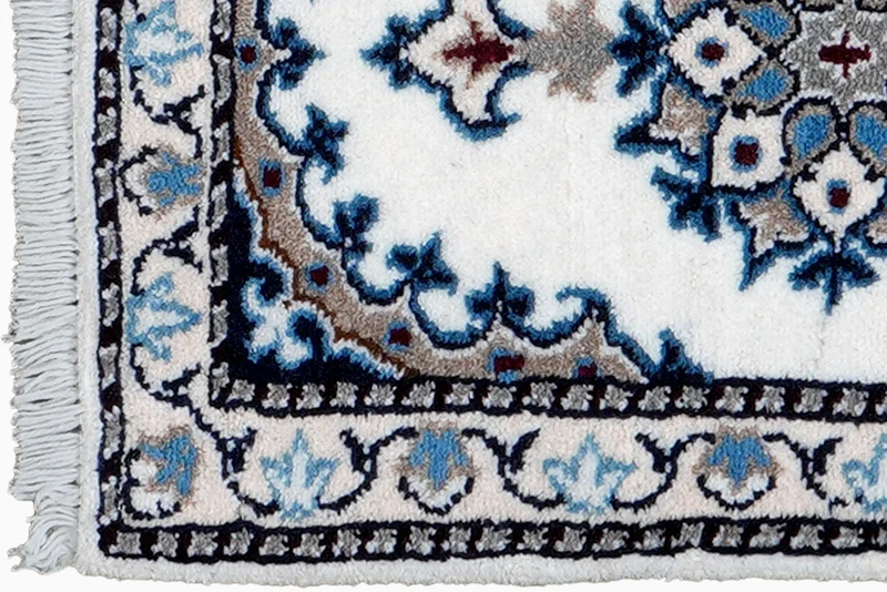 Nain 12La · Handgeknüpft – Beige, 60x38 cm