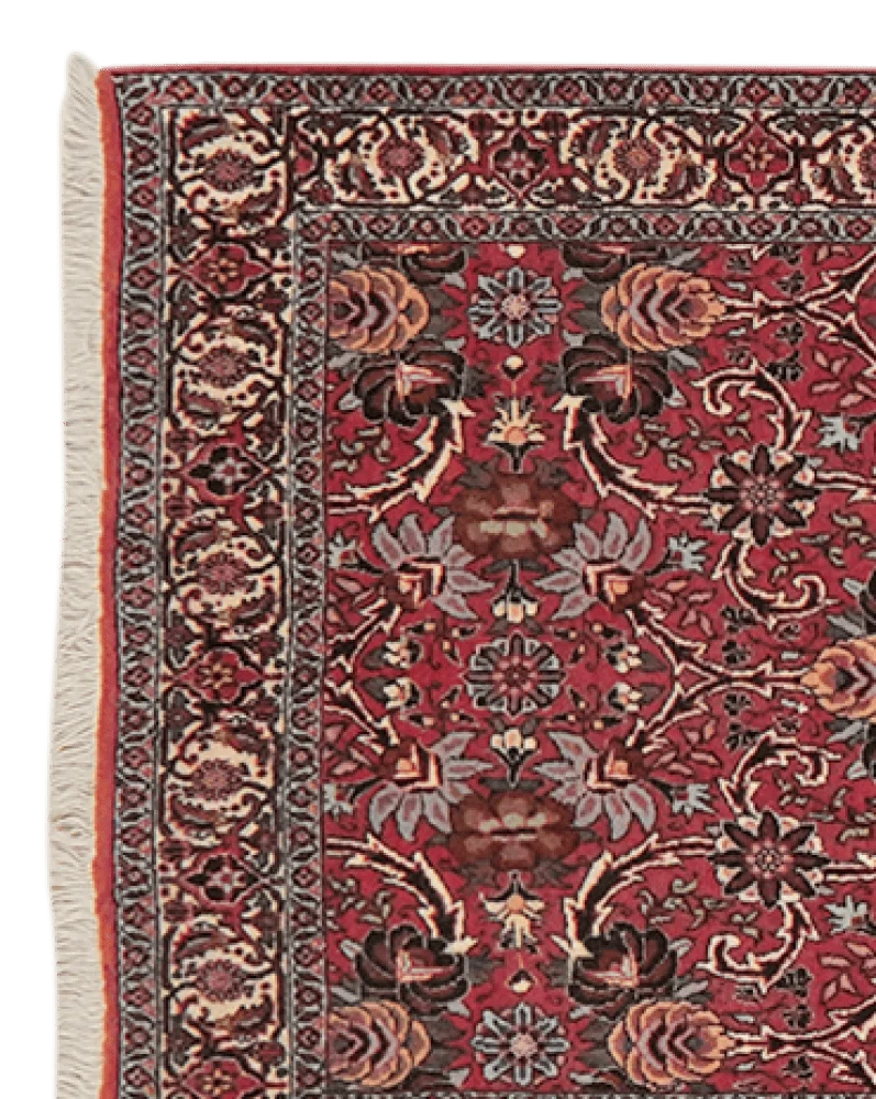 Bidjar · Handgeknüpft – Rot, 388x85 cm