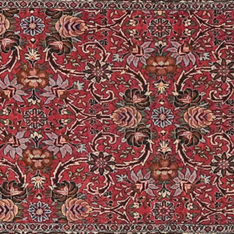 Bidjar · Handgeknüpft – Rot, 388x85 cm