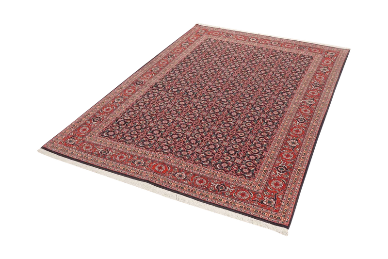 Tabriz 50 Raj · Handgeknüpft – Blau, 207x147 cm