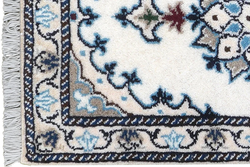 Nain 12La · Handgeknüpft – Beige, 65x39 cm