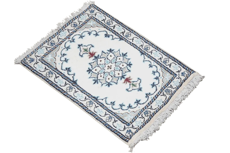 Nain 12La · Handgeknüpft – Beige, 65x39 cm