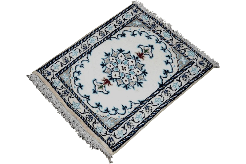 Nain 12La · Handgeknüpft – Beige, 65x39 cm
