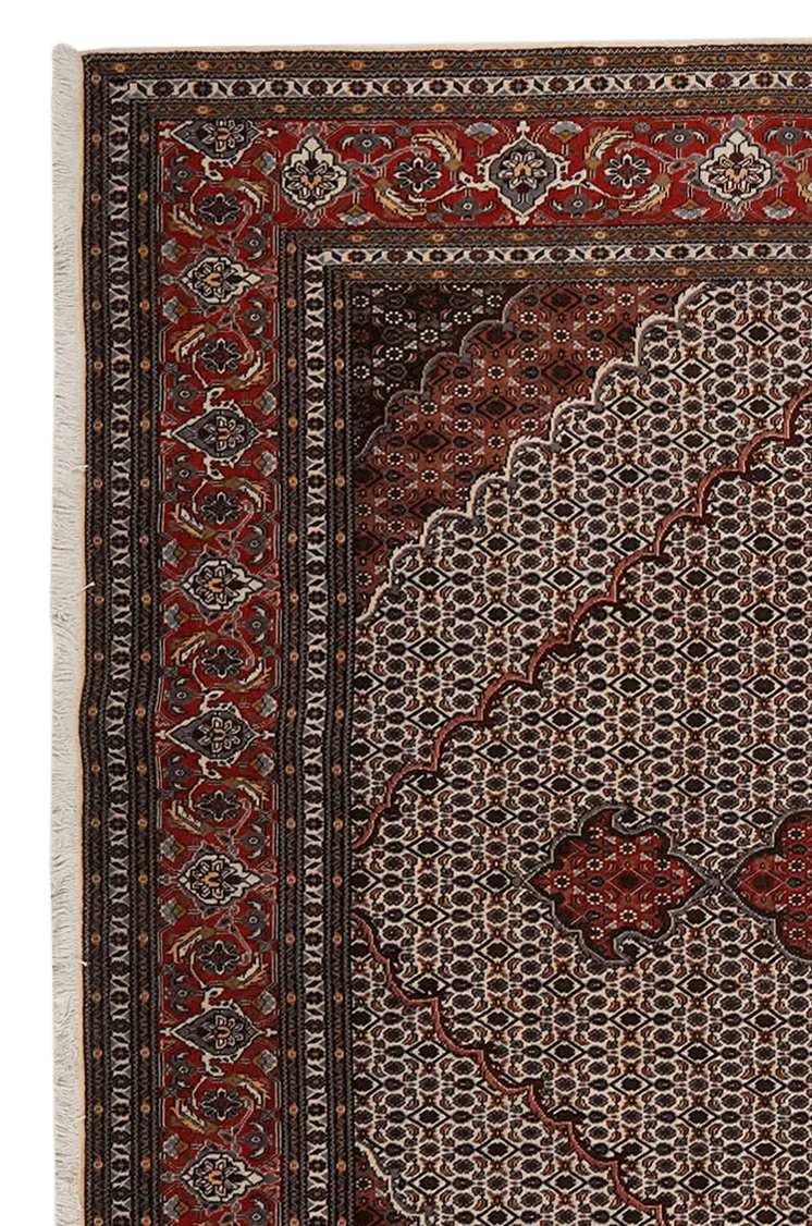 Tabriz 40 Raj · Handgeknüpft – Braun, 345x251 cm
