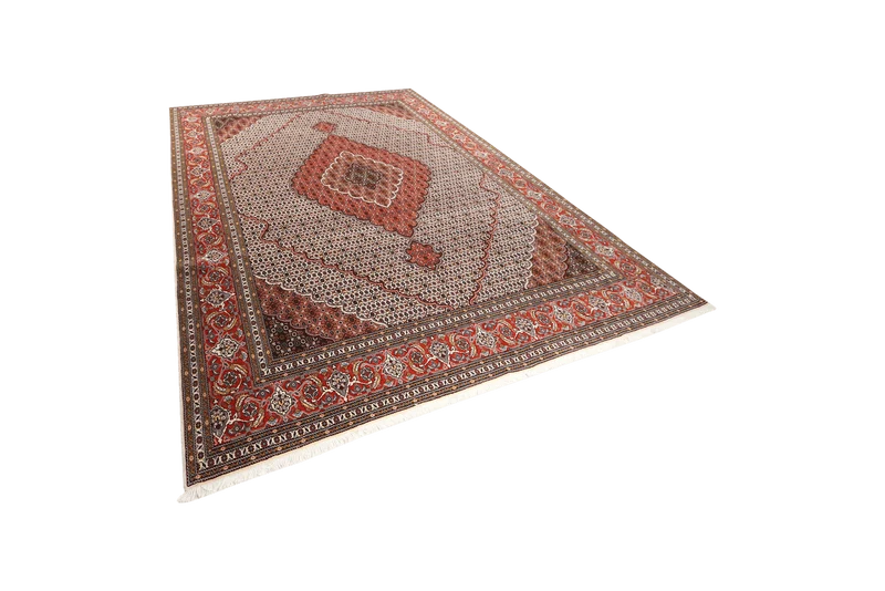 Tabriz 40 Raj · Handgeknüpft – Braun, 345x251 cm