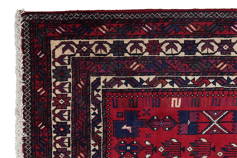 Afshar · Handgeknüpft – Rot, 230x157 cm