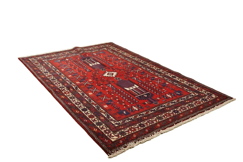 Afshar · Handgeknüpft – Rot, 230x157 cm