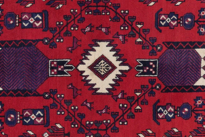 Afshar · Handgeknüpft – Rot, 230x157 cm