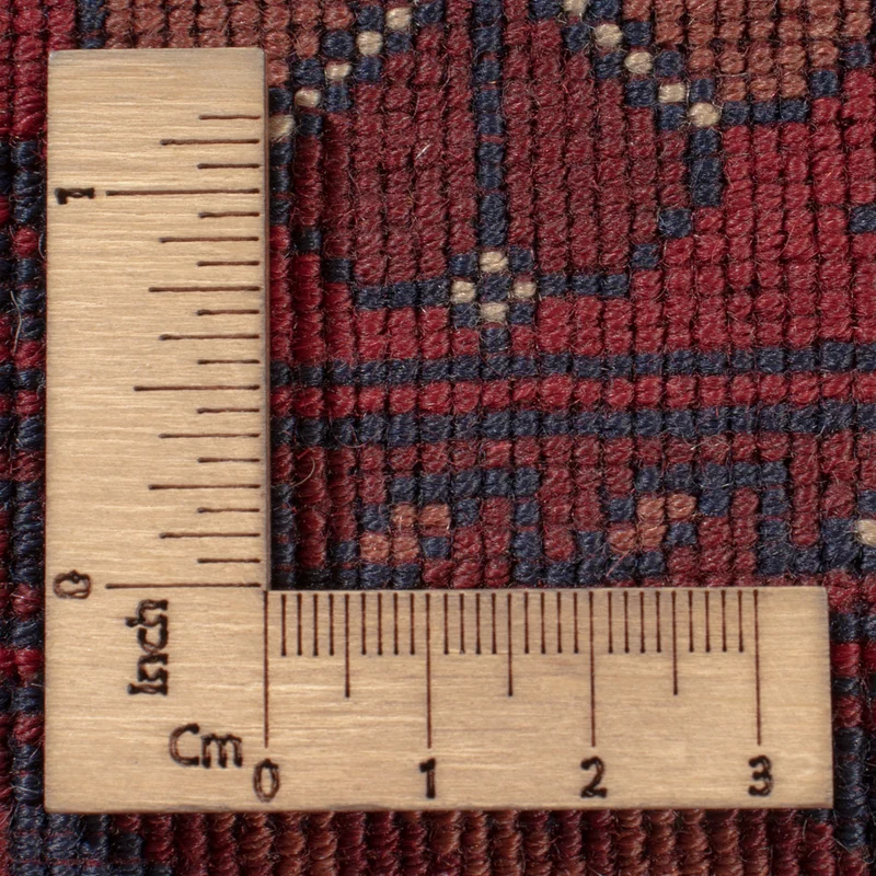 Afghan Teppich 200x296cm - Orientteppich - dunkelrot