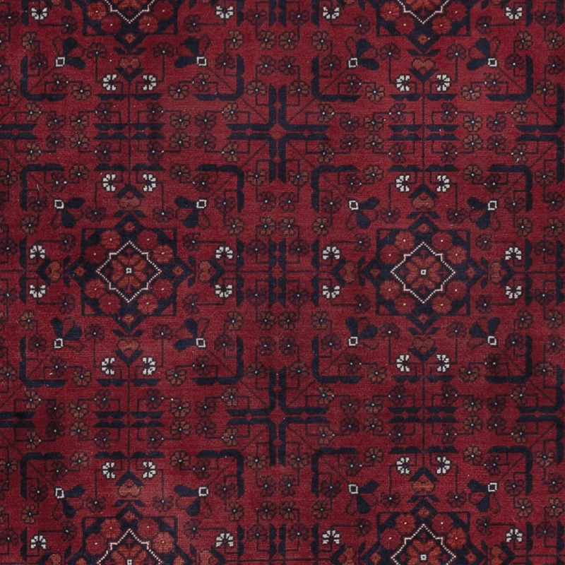 Afghan Teppich 199x298cm - Orientteppich - dunkelrot