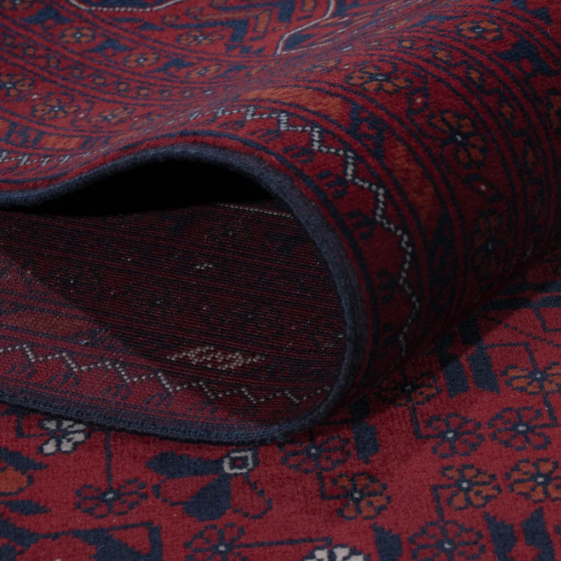 Afghan Teppich 199x298cm - Orientteppich - dunkelrot
