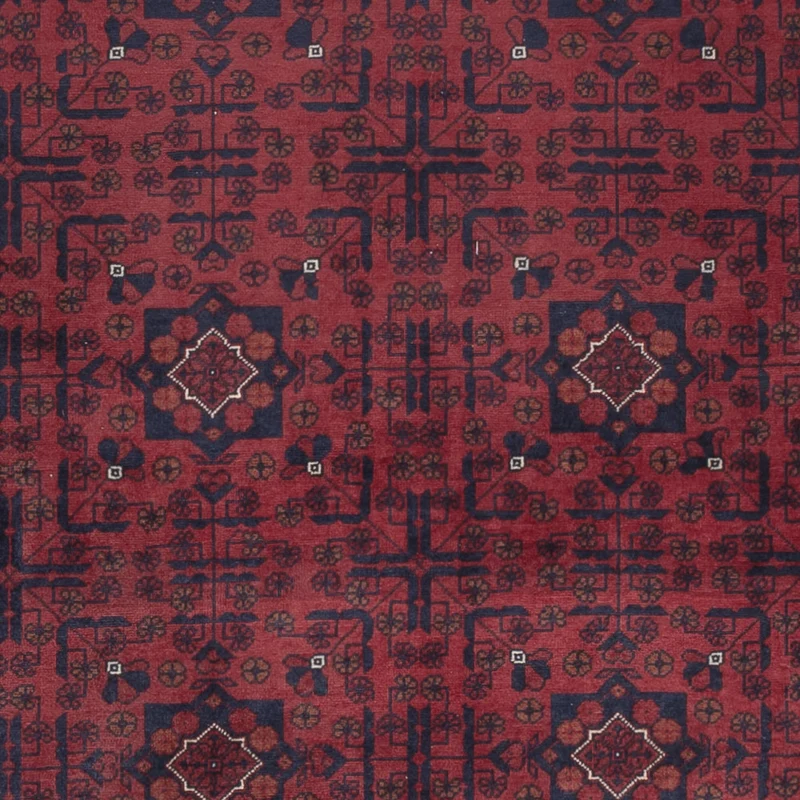 Afghan Teppich 199x299cm - Orientteppich - dunkelrot