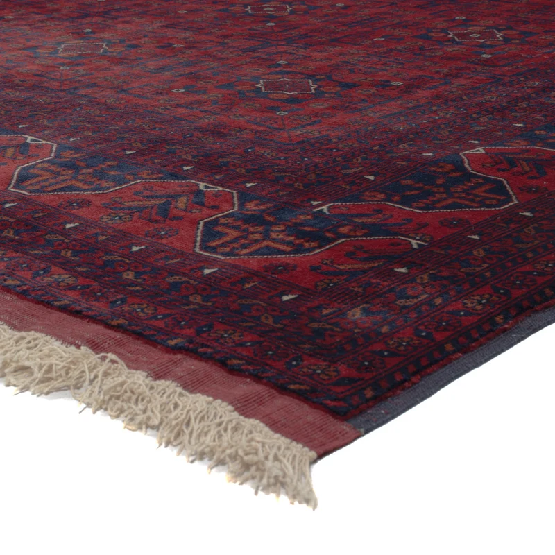 Afghan Teppich 199x299cm - Orientteppich - dunkelrot