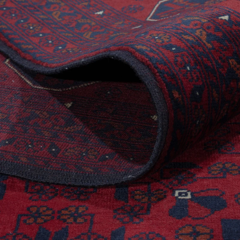 Afghan Teppich 199x299cm - Orientteppich - dunkelrot