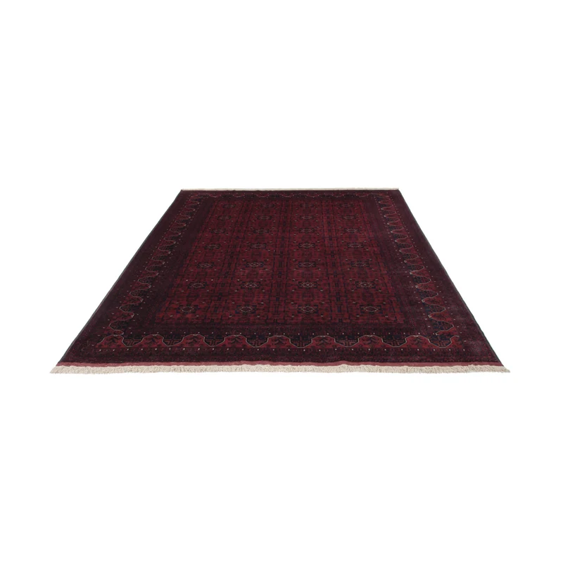 Afghan Teppich 199x299cm - Orientteppich - dunkelrot
