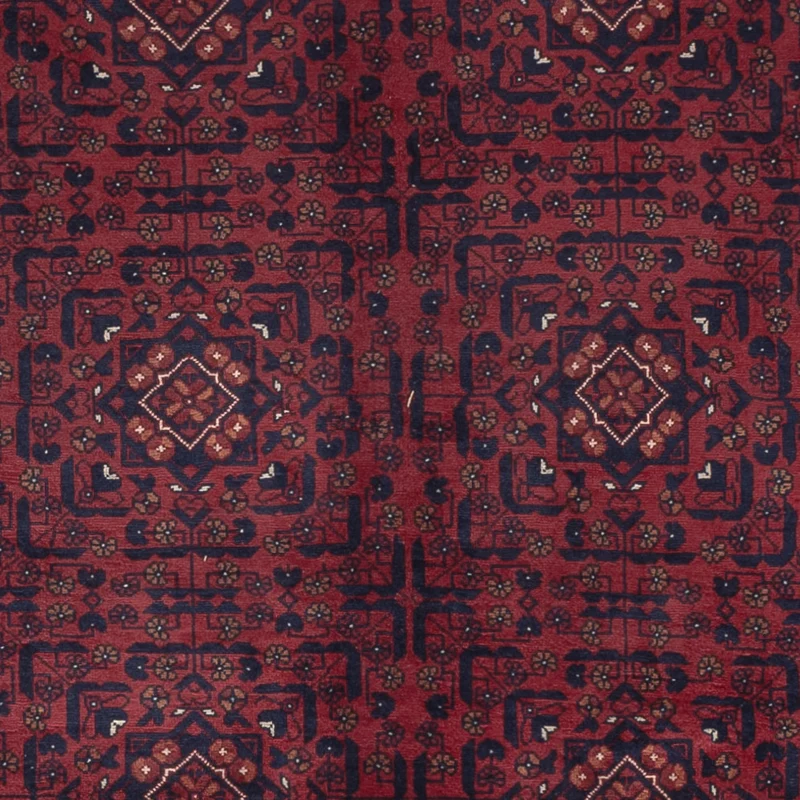 Afghan Teppich 196x283cm - Orientteppich - dunkelrot