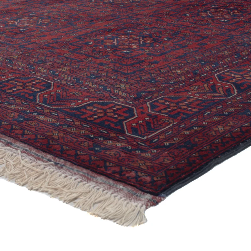 Afghan Teppich 196x283cm - Orientteppich - dunkelrot