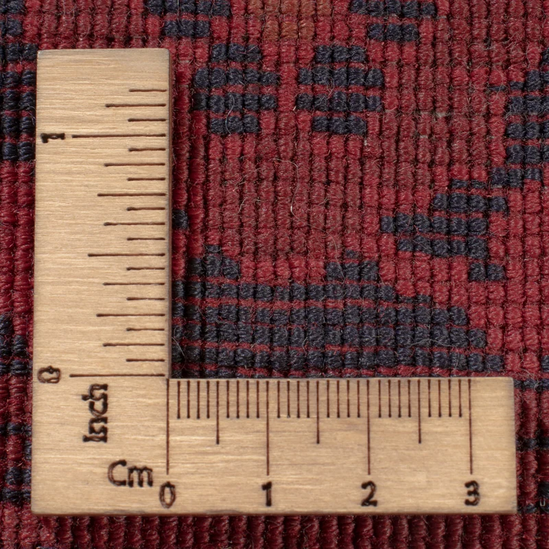 Afghan Teppich 200x296cm - Orientteppich - dunkelrot
