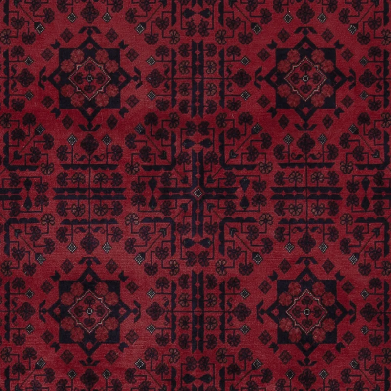 Afghan Teppich 202x293cm - Orientteppich - dunkelrot