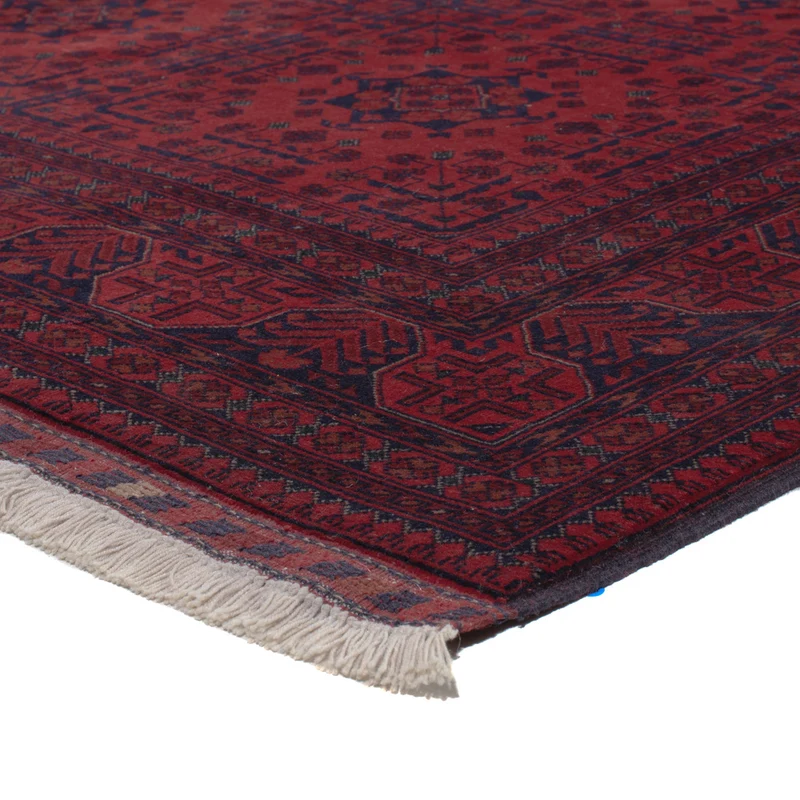 Afghan Teppich 202x293cm - Orientteppich - dunkelrot