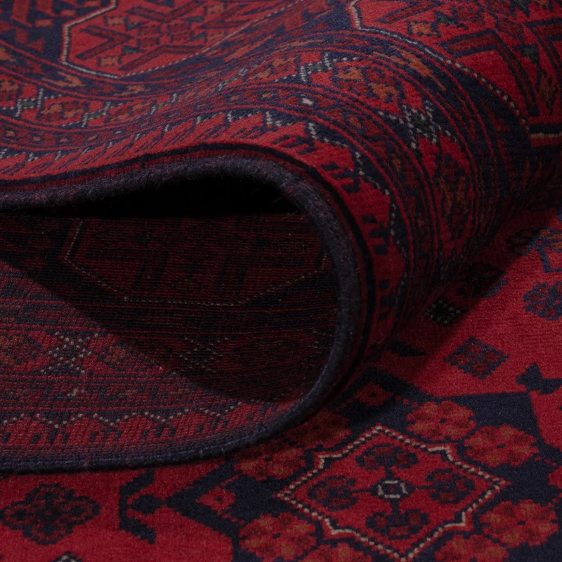 Afghan Teppich 202x293cm - Orientteppich - dunkelrot