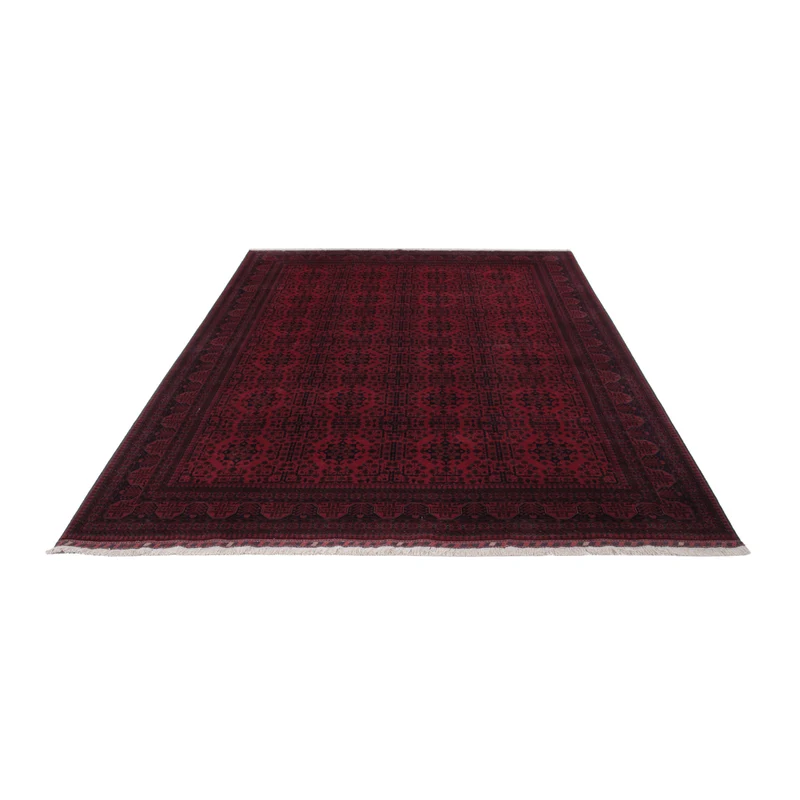 Afghan Teppich 202x293cm - Orientteppich - dunkelrot