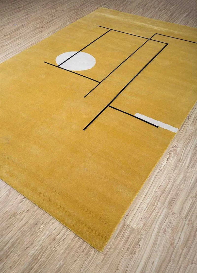 Wollteppich - 180 x 270 cm - gold