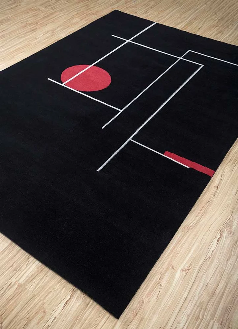 Wollteppich - 180 x 270 cm - schwarz