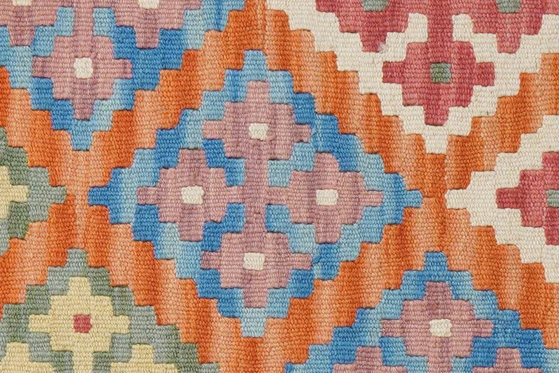 Kelim Gashgai · Handgewebt – Orange, 127x84 cm