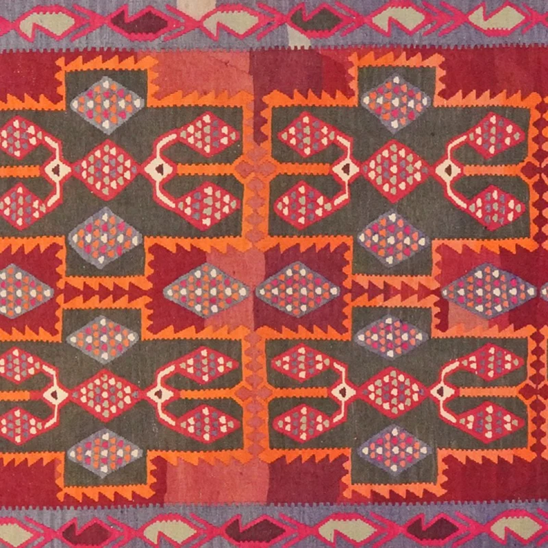 Kelim Ardebil · Handgewebt – Bunt, 402x183 cm