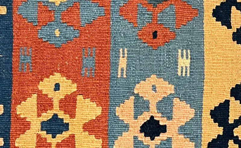 Kelim · Handgewebt – Bunt, 60x35 cm