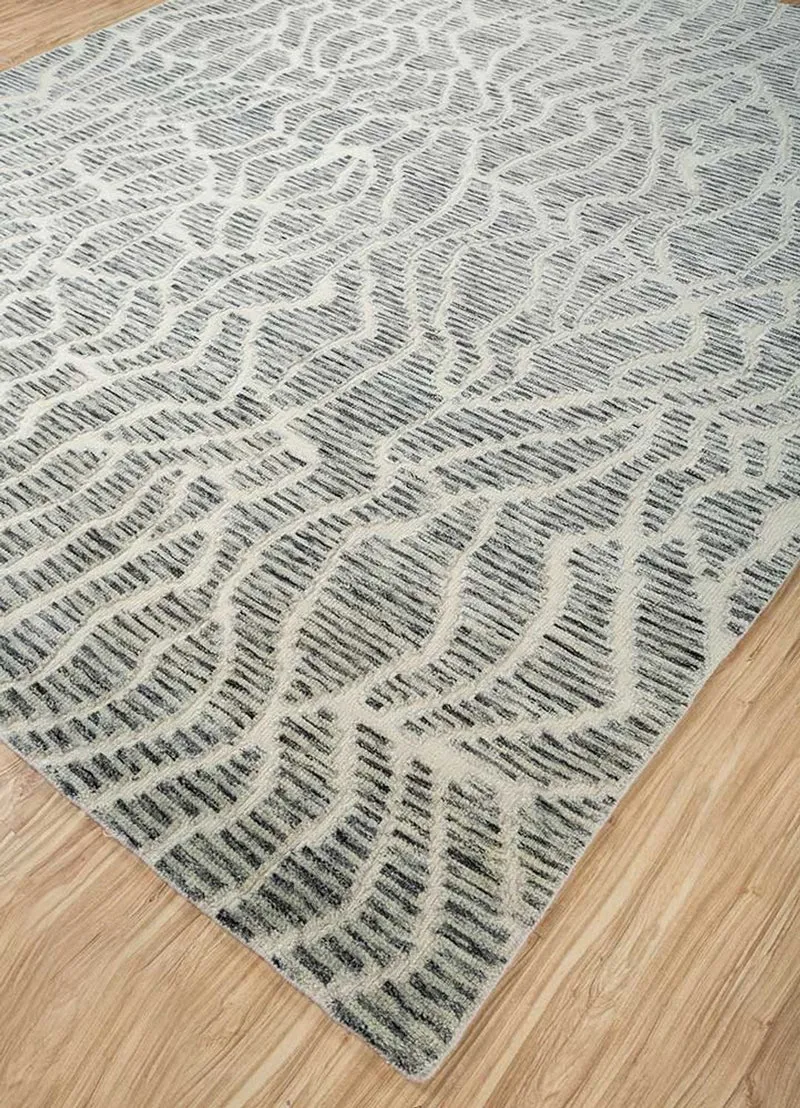 Wollteppich - 240 x 300 cm - grau