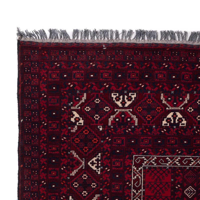 Afghan Teppich 152x240cm - Orientteppich - dunkelrot
