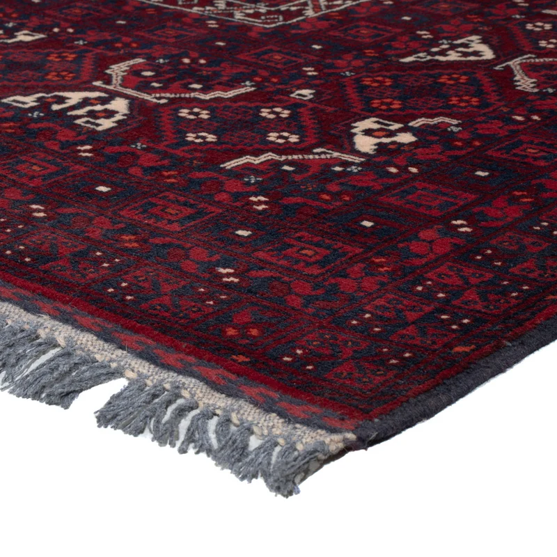 Afghan Teppich 152x240cm - Orientteppich - dunkelrot