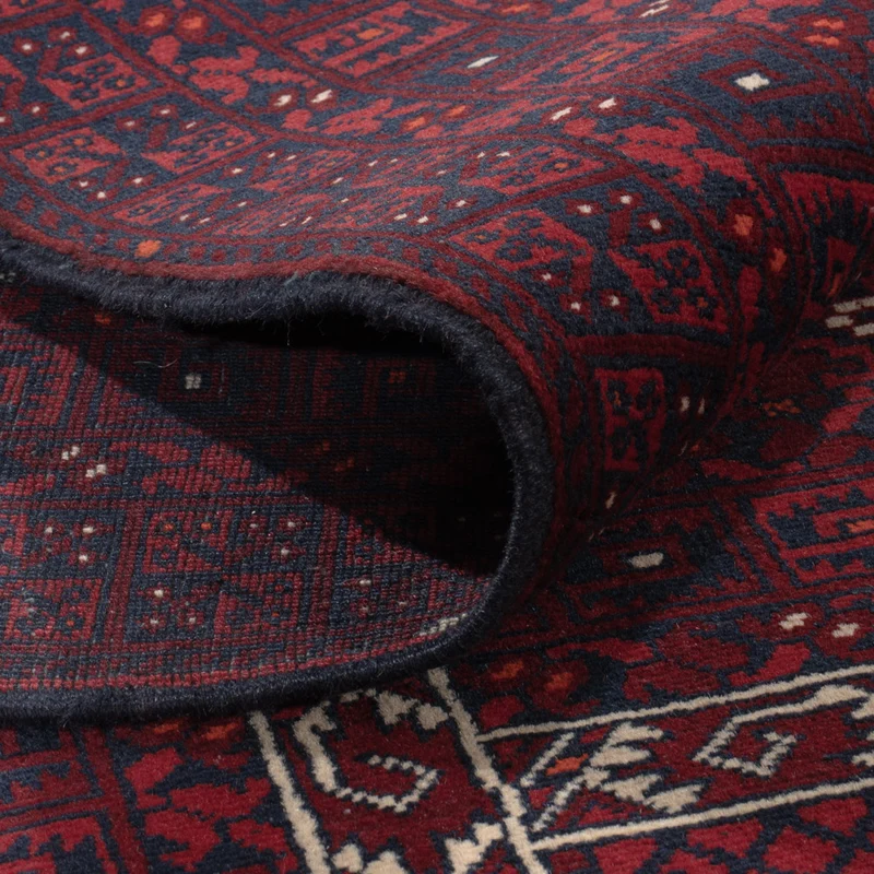 Afghan Teppich 152x240cm - Orientteppich - dunkelrot