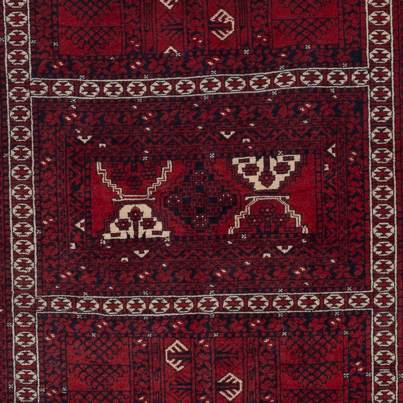 Afghan Teppich - 153 x 240 cm - dunkelrot