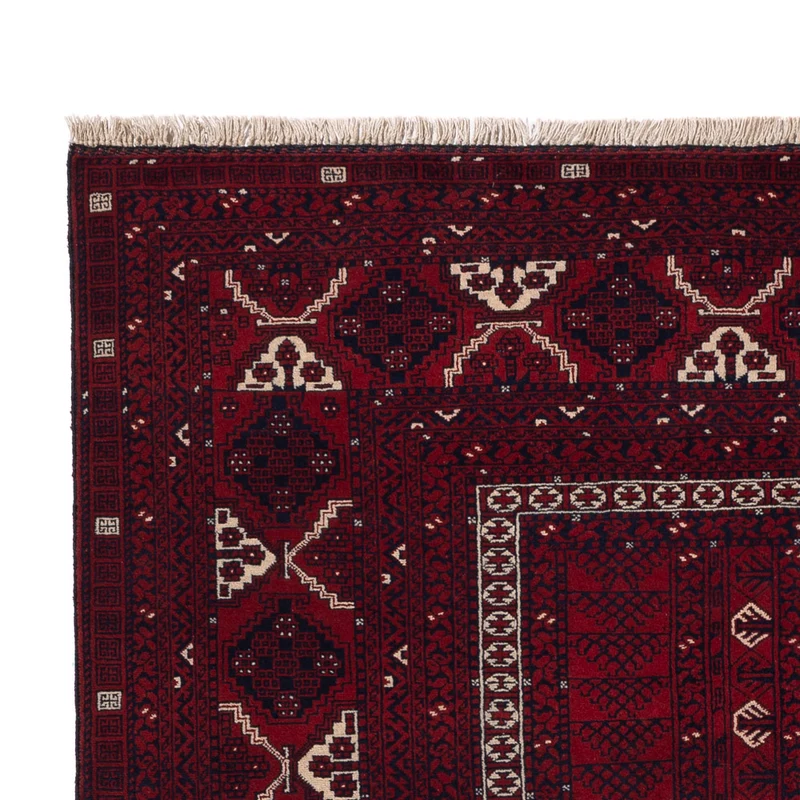 Afghan Teppich - 153 x 240 cm - dunkelrot