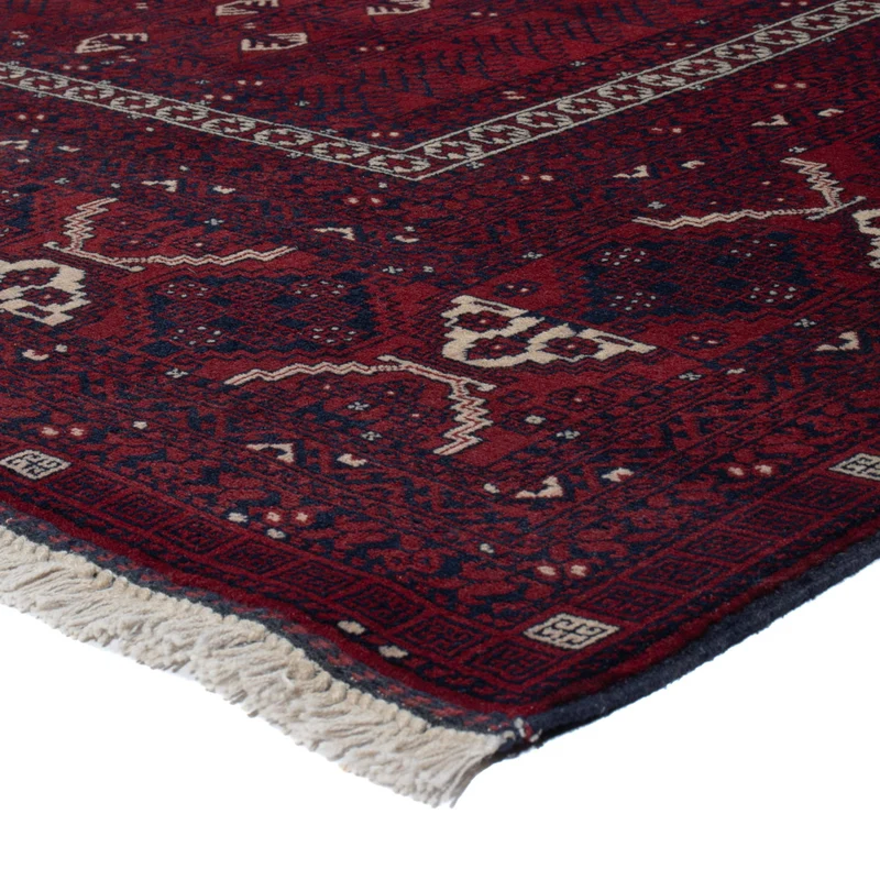 Afghan Teppich - 153 x 240 cm - dunkelrot