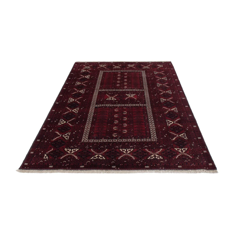 Afghan Teppich - 153 x 240 cm - dunkelrot