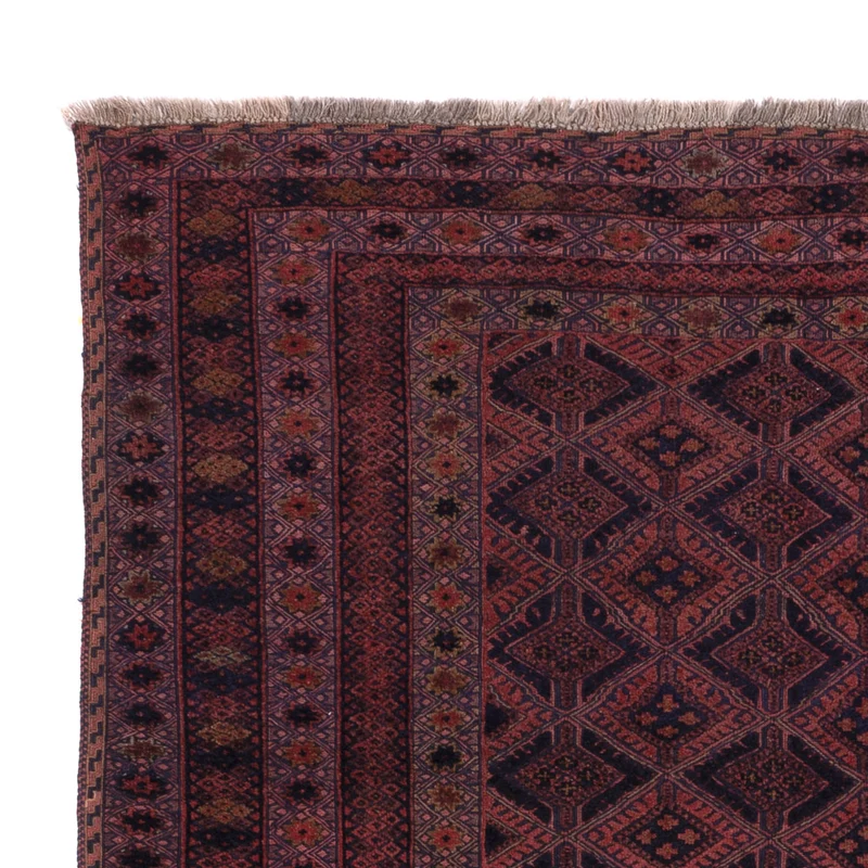 Kelim Afghan Teppich 158x224cm - dunkelrot